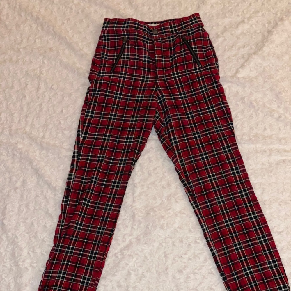 Plaid Ultra High Rise Skinny Pants